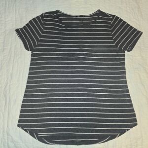 Pink Clover - Striped Gray Women's Top